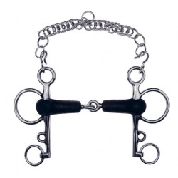 mors pelham caoutchouc brise