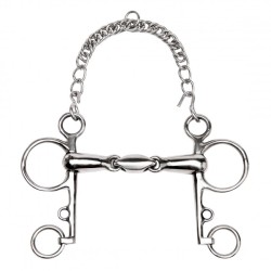 mors pelham double brisure inox